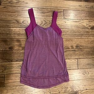 Lululemon Tank with Built-in Bra, Size 8, Purple